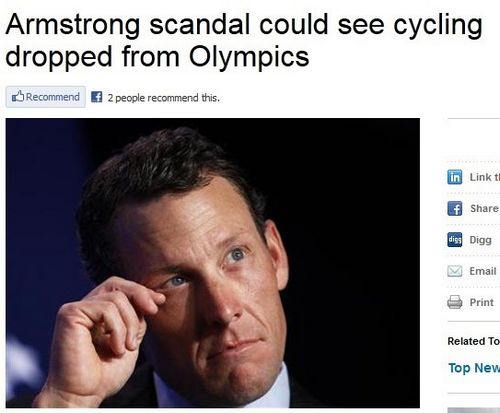 阿姆斯特朗恐连累国际自盟。外媒截图